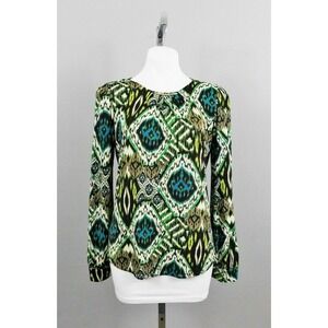 Worthington Women Shirt, Size L, Multicolor, 94% polyester, 6% spandex